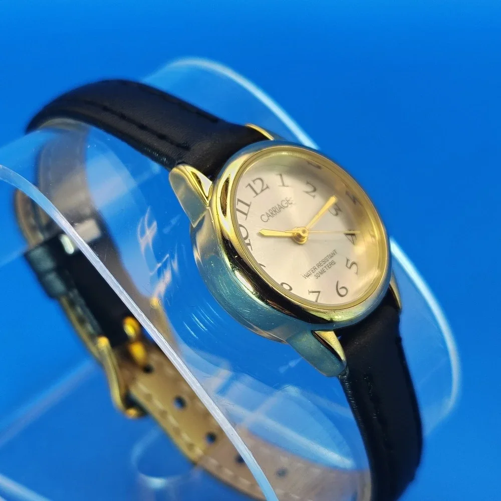 Vintage 2011 Carriage by Timex 22mm Women's Quartz‎ Cocktail Watch Sunburst Dial
